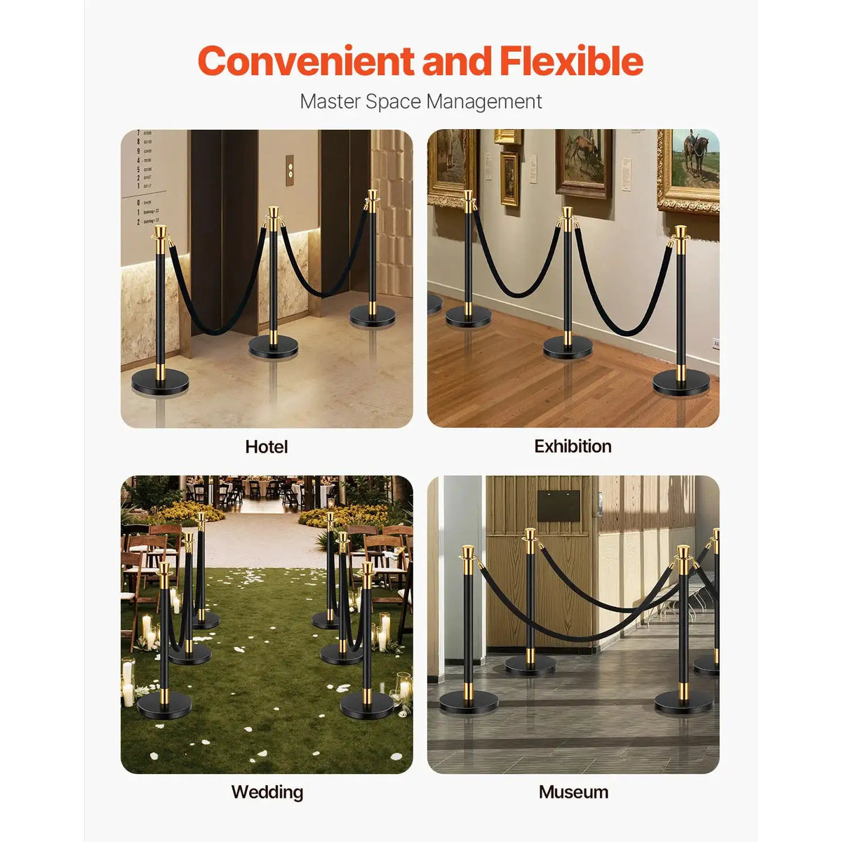Stanchion Posts With Velvet Ropes Set — product image 5