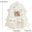 Trendy Kawaii Laptop Backpack for Students Stylish Rucksack