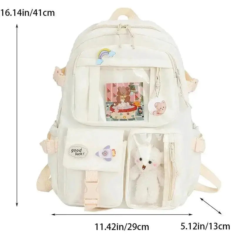 Trendy Kawaii Laptop Backpack For Students Stylish Rucksack