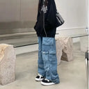 Comfort Denim Cargo Pants for Women