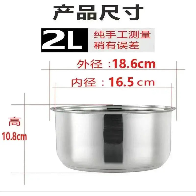 Rice Cooker Pot Replacement 304 Stainless Steel Nonstick 5L