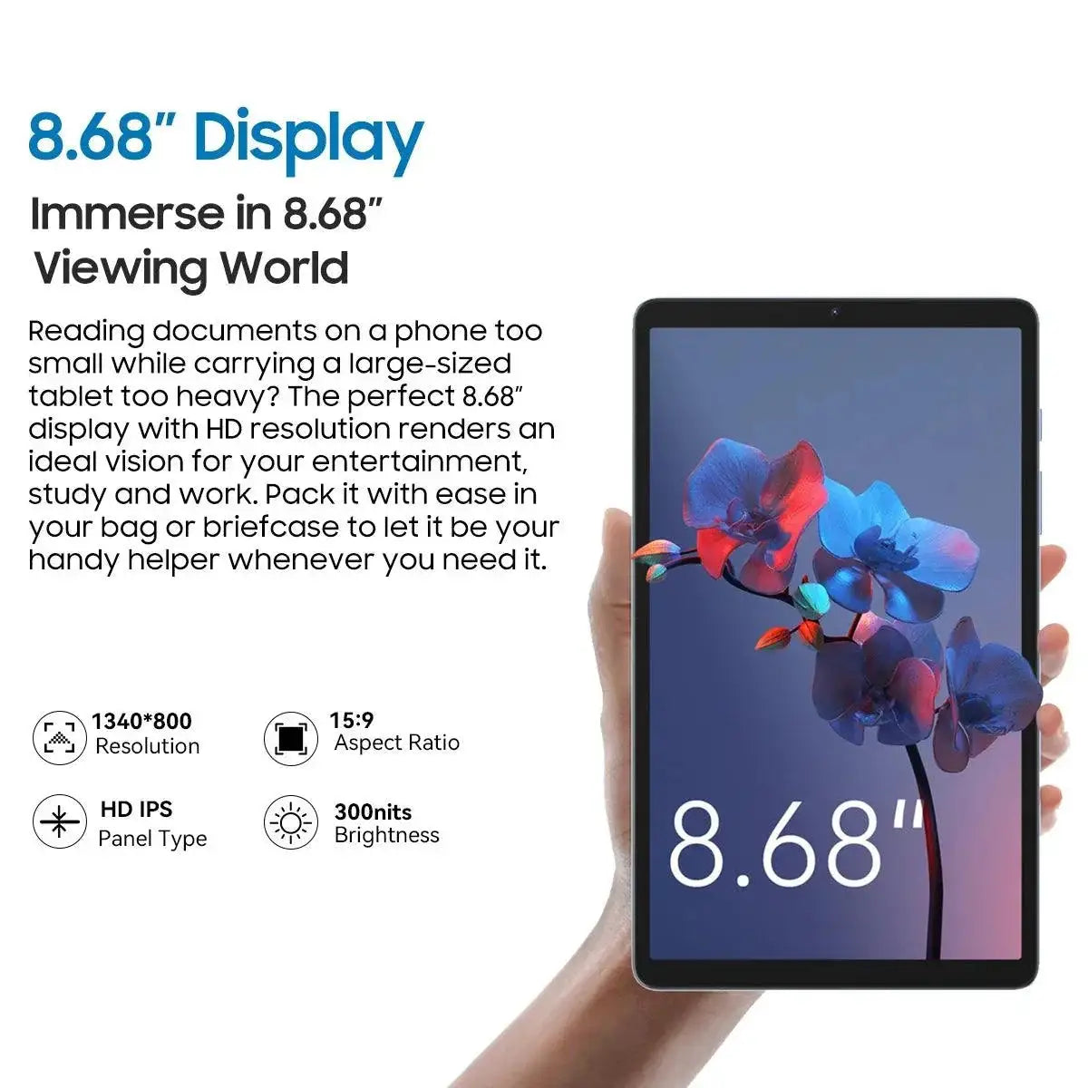 Blackview Tab 60 8.68 Inch Android Tablet 6GB RAM 128GB