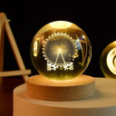3D Celestial Moon Lamp: Crystal Planet Night Light Gift