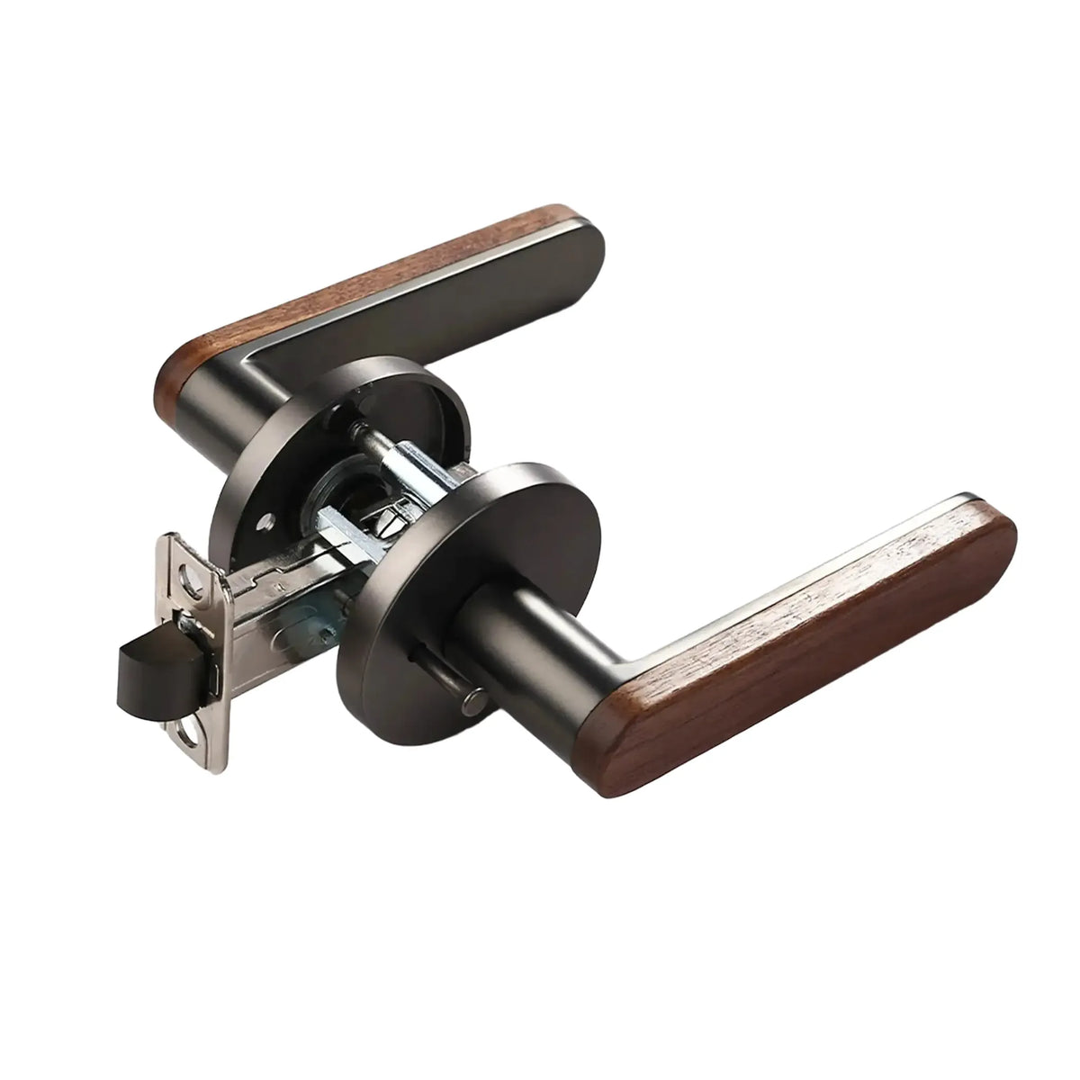 Matte Black Nickel Privacy Door Lever — product view 1