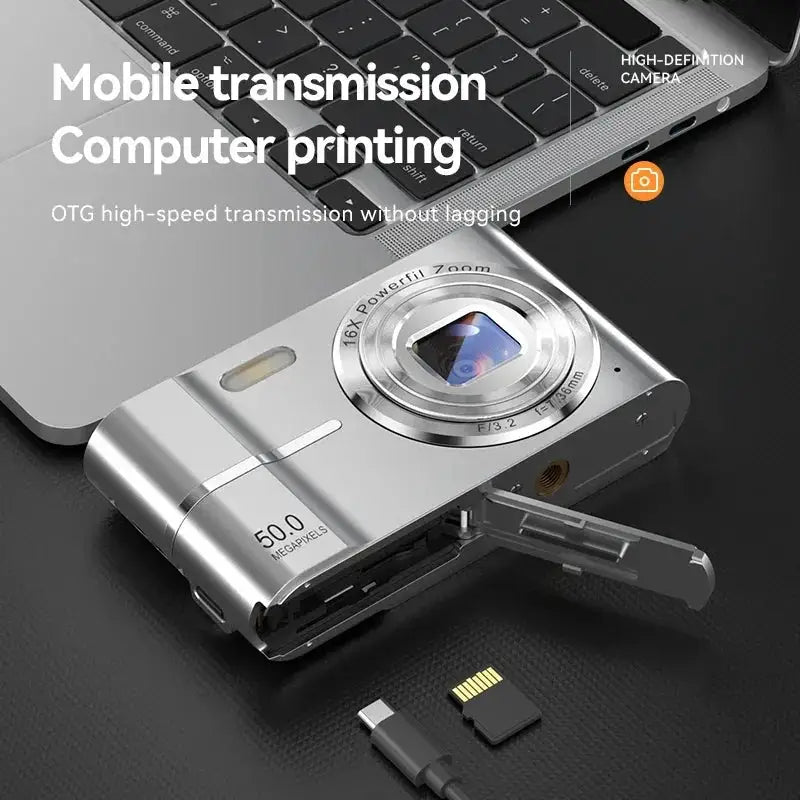 Lenovo 5K Digital Camera 50MP 16X Student Camera Outdoor Anti-Shake Digital Video Camera Flash Video Recorder Small Video Camera