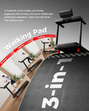 Whisper Quiet 3 In 1 Walking Pad Treadmill Incline 3HP HomeOffice