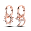 Silver Plated Earrings Rose Gold