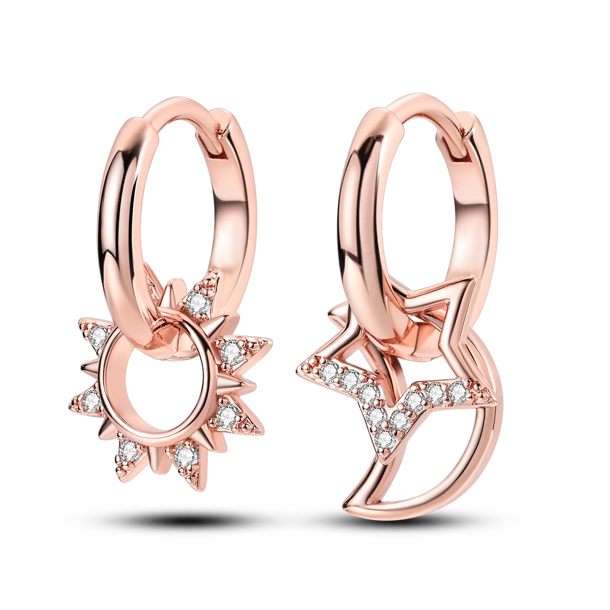 Silver Plated Earrings Rose Gold
