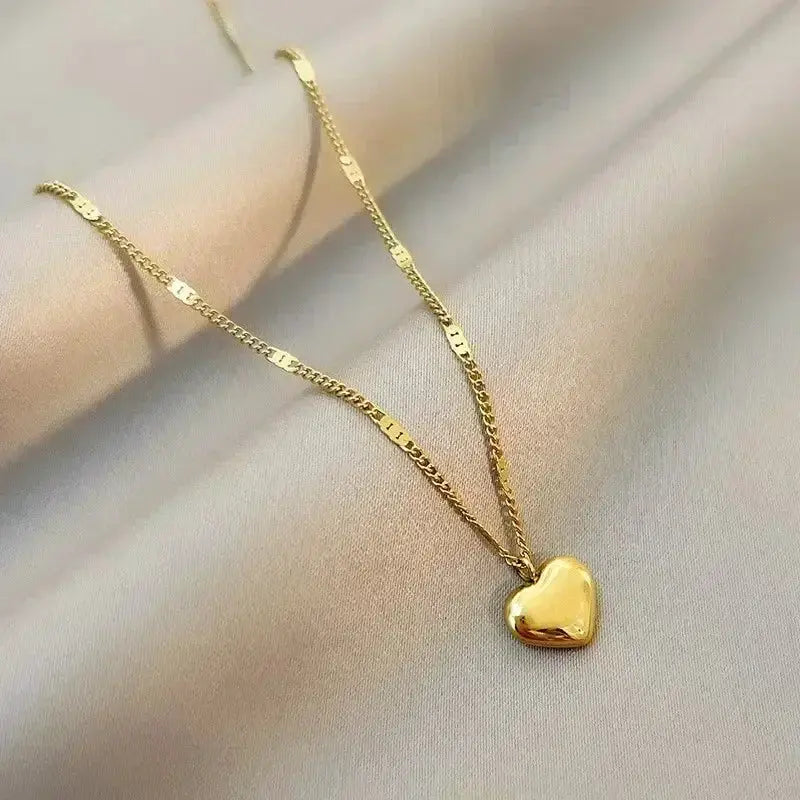 New Crossborder Couple Clavicle Chain Heart Necklace