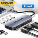 Essager 11 in 1 USB C HUB 4K 30HZ Docking Station Adapter