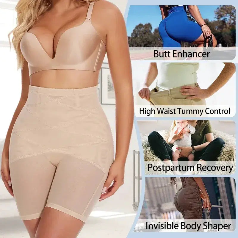 High Waisted Tummy Control Butt Lifter Shapewear for Curves