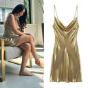 Glamorous Gold and Silver Backless Dress for Stylish Women