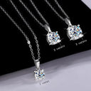 Moissanite Pendant Necklace in Sterling Silver