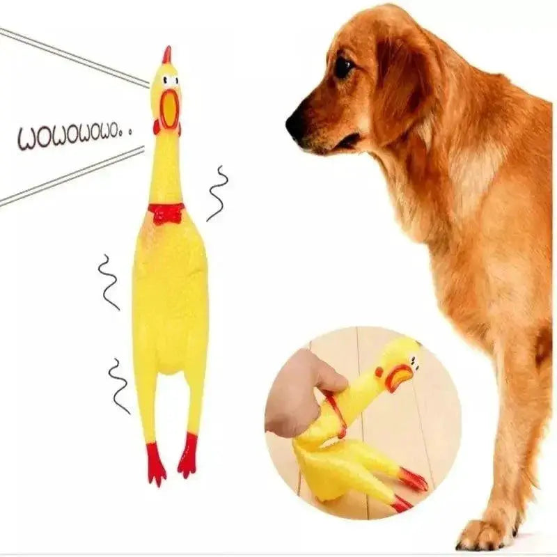 Rubber Chicken Rooster Sound Toy For Dogs And Kids
