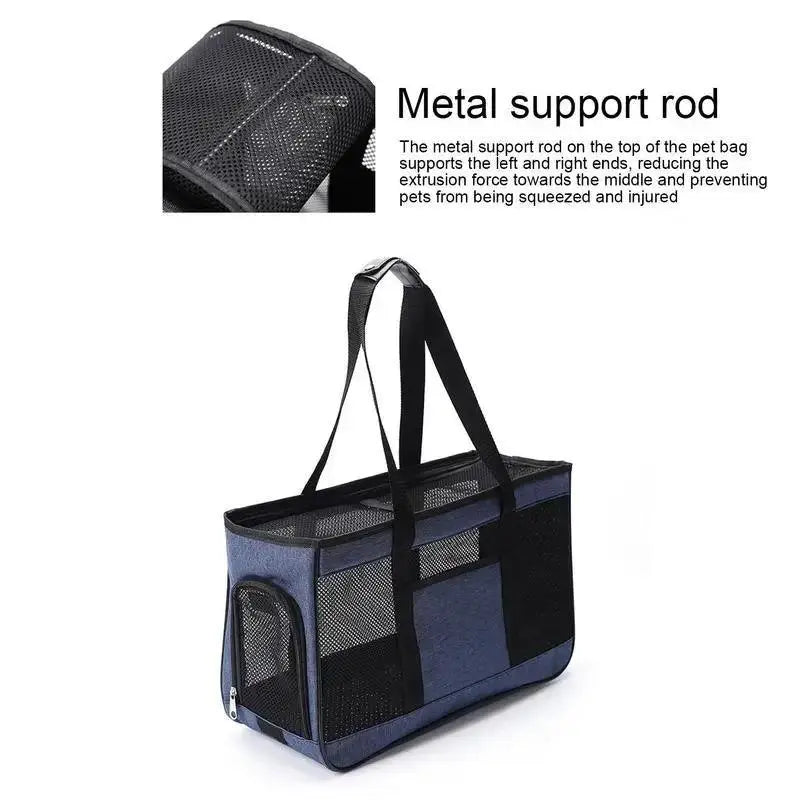 OurLum Pet Carrier Bag Airline Approved Mesh Sling Travel