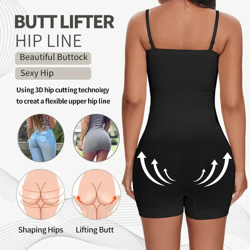 Strapless Off Shoulder Bodysuit Tummy Control Shaper