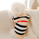 Chic Striped Winter Pet Sweater for Cozy Dogs and Cats