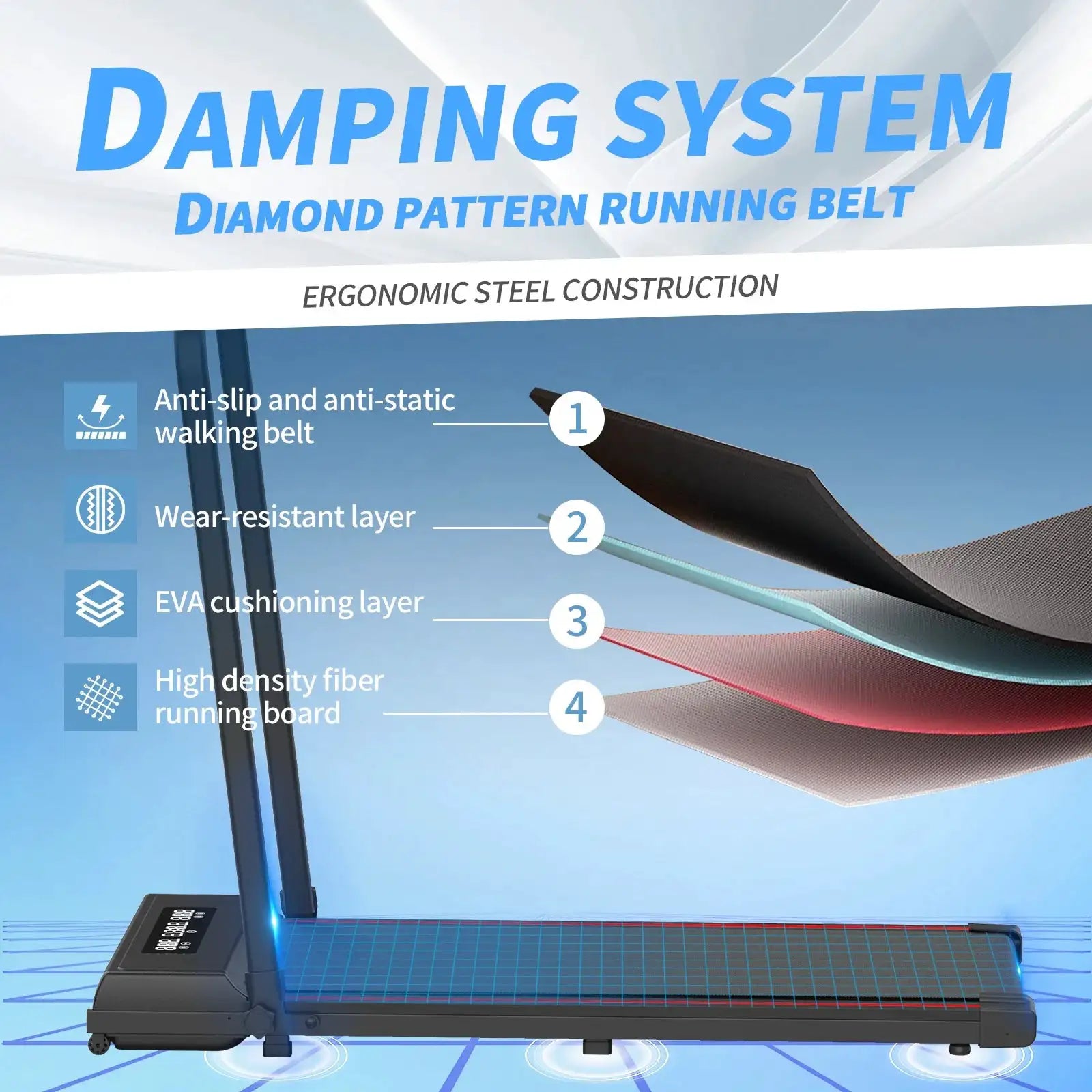Folding Portable Walking Pad Mini Under Desk Treadmill Machine Running Foldable Fitness Manual Electric Treadmills For Home