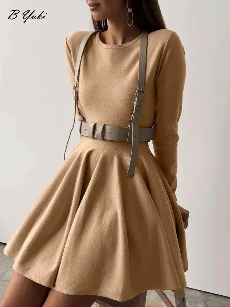 Blessyuki Chic A Line Dress Korean Elegance And Style