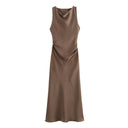 Satin Midi Dress For Women Comfort Fit