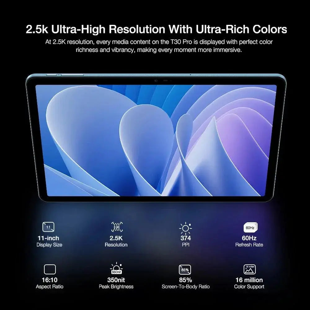 Doogee T30 Pro 11 Inch Tablet 2.5K 8GB RAM 256GB Storage