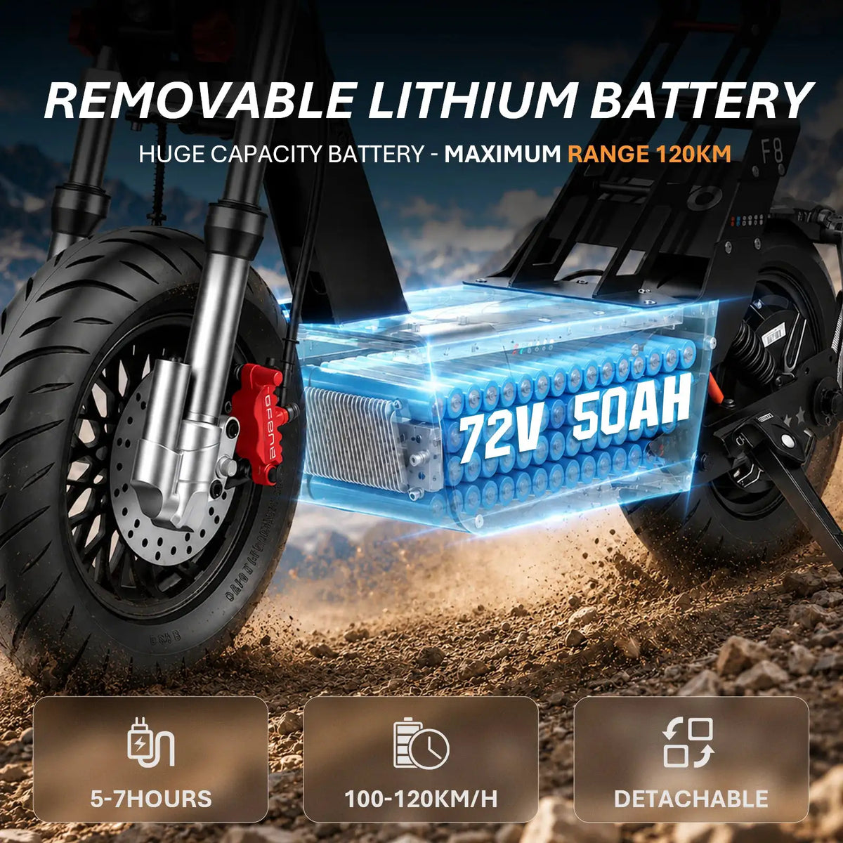Off Road Folding Electric Scooter — product view 3