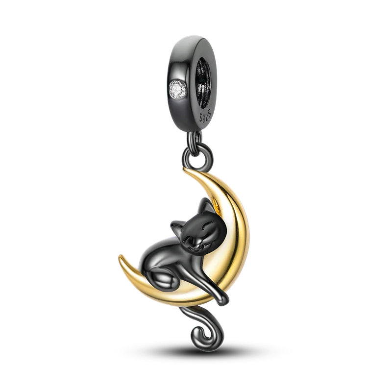 Cat Collection Silver Charm Bead