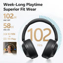 QCY H3S Wireless Headphones - 56dB ANC 102Hr