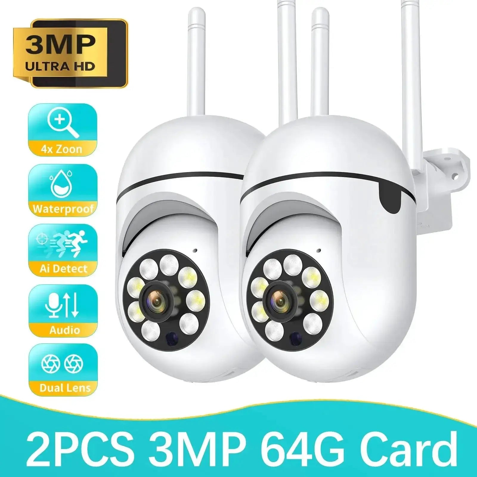 Outdoor WiFi Camera With Color Night Vision Surveillance