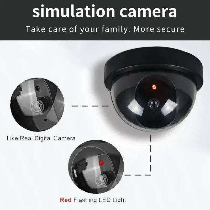 Dummy Security Camera Red LED Light For Home Safety
