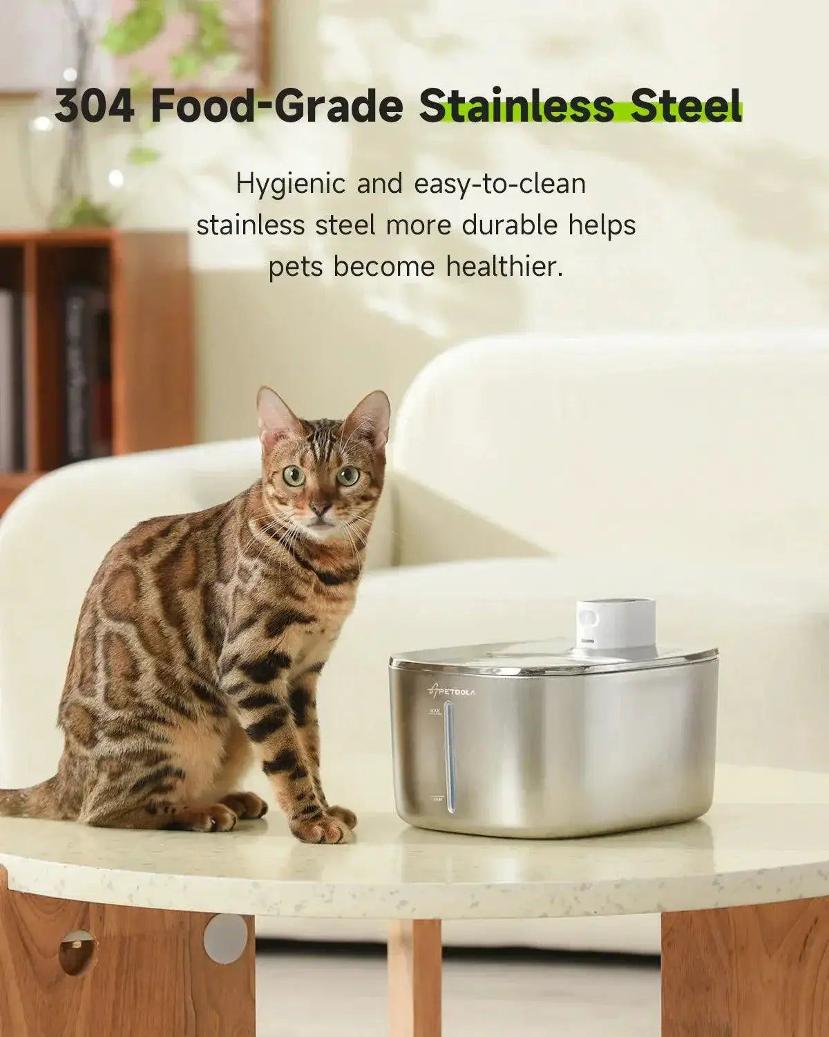 Wireless Cat Water Fountain With Motion Sensor For Pets