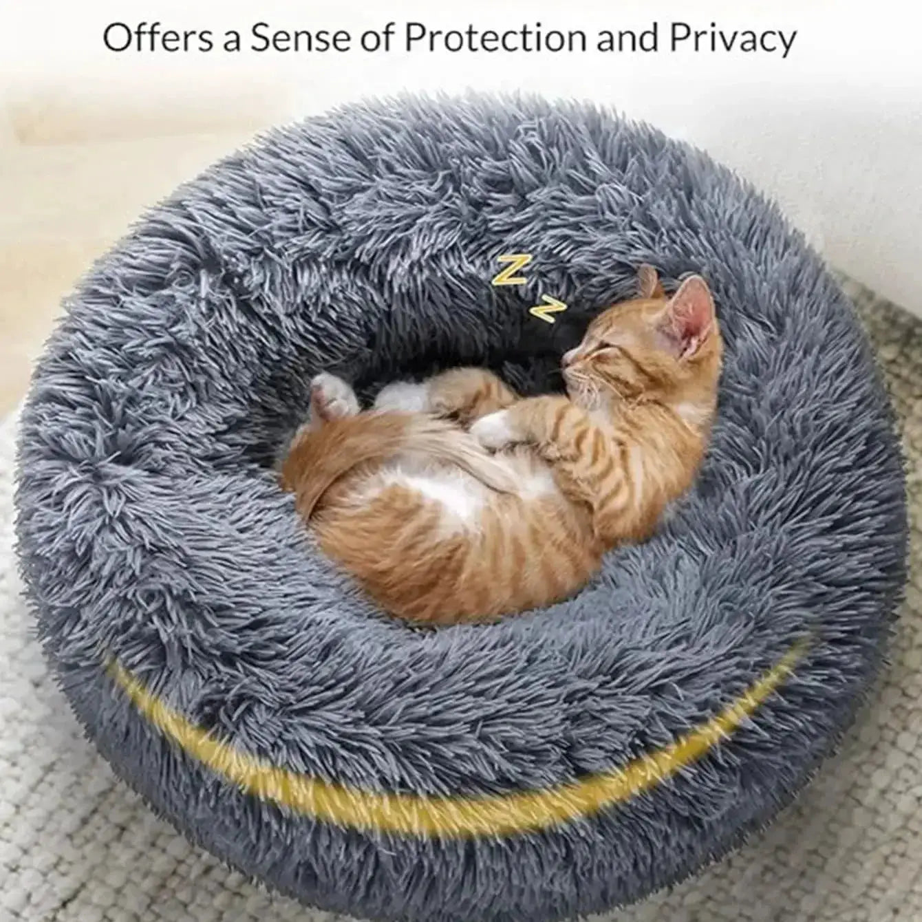 Round Pet Bed for Large Dogs and Cats Winter Comfort