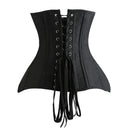 Underbust Corset 18 Spiral Steel Boned Body Shaper Women