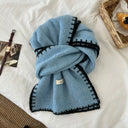 Colorblock Knit Winter Scarf