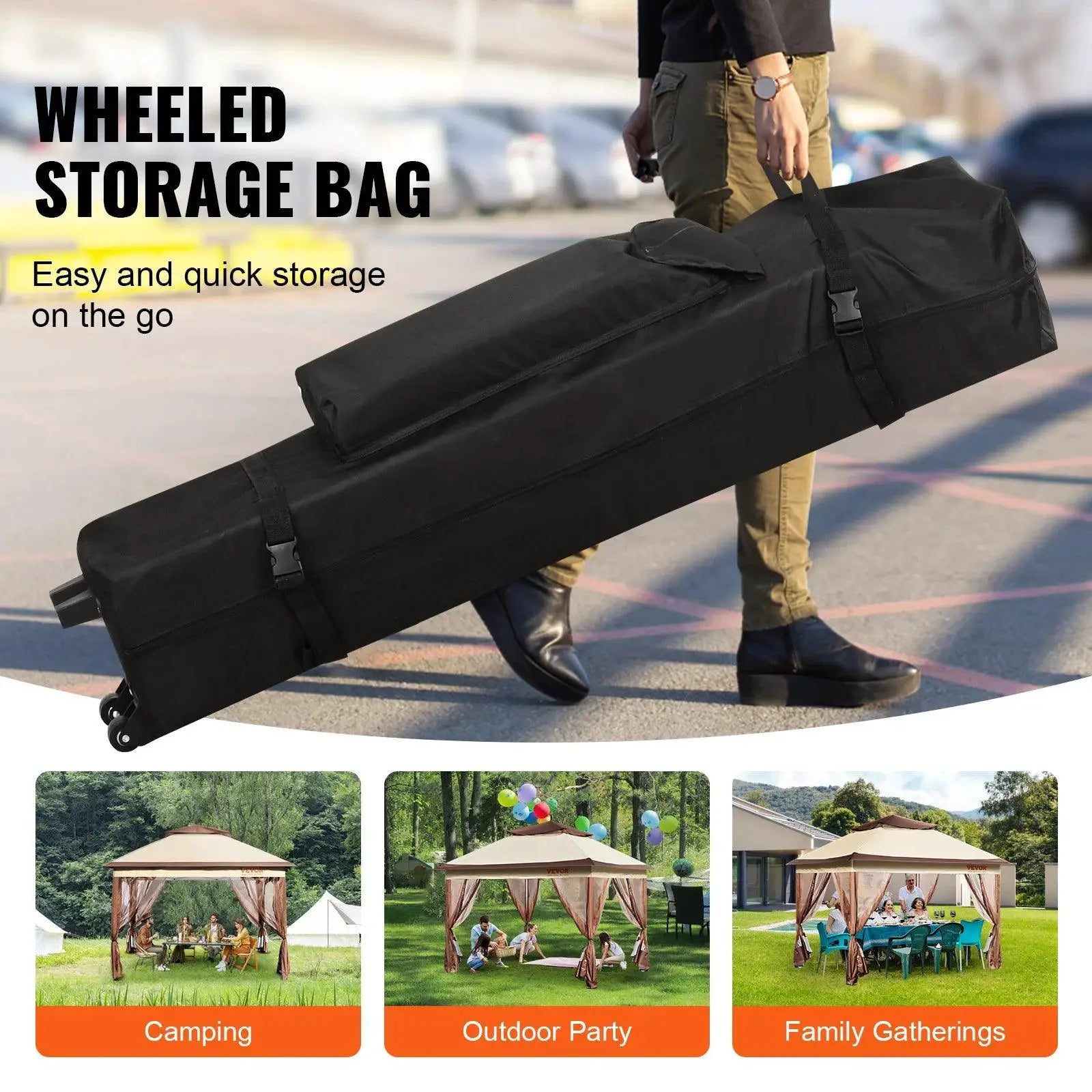 Vevor 11x11ft Portable Gazebo Waterproof Party Tent Outdoor