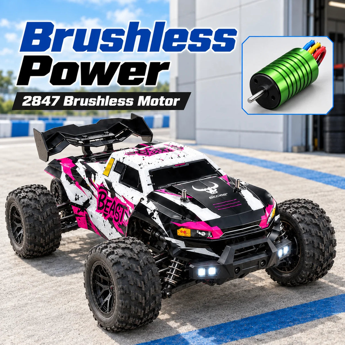 ZNLYRION Brushless RC Off-Road Monster Truck Adjustable Remote — product view 6