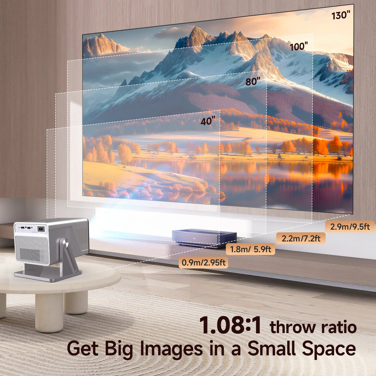 Magcubic Home Outdoor Projector AI Smart Projector with Android — product view 6