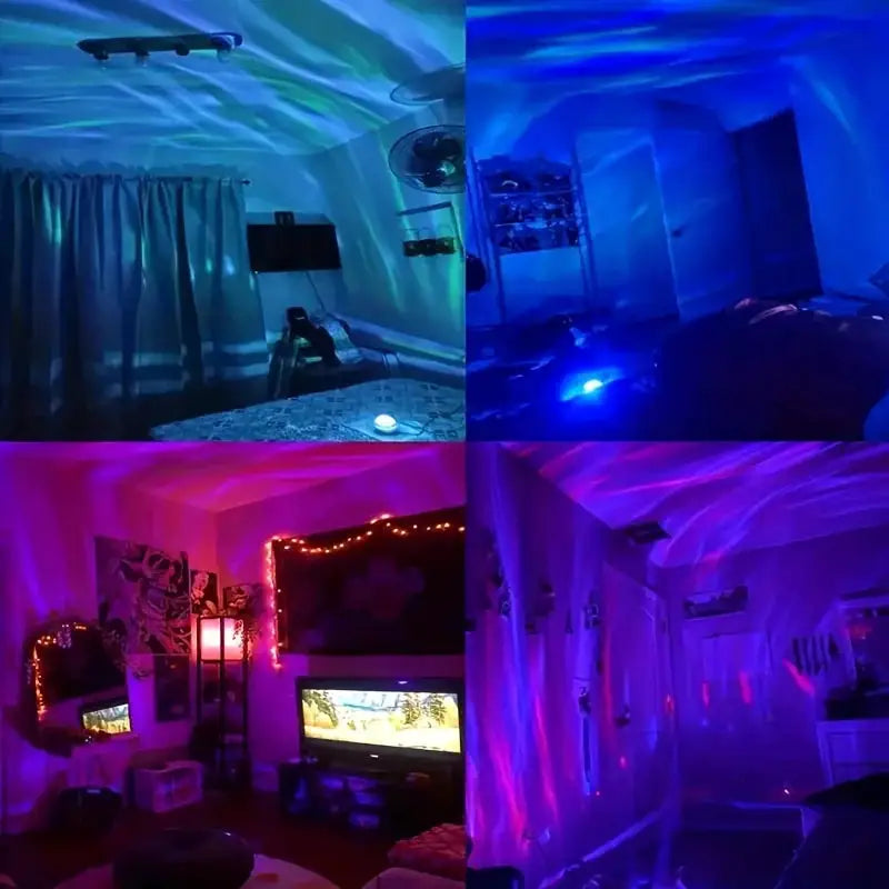 LED Starry Night Sky Projector Aurora USB Remote Control RGB Galaxy Light 7 Modes for Home Bedroom Game Room Party Decoration