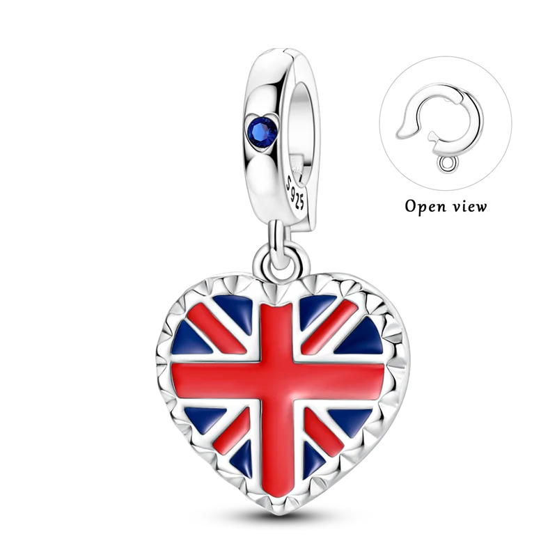 Sterling Silver Bright Red Charm