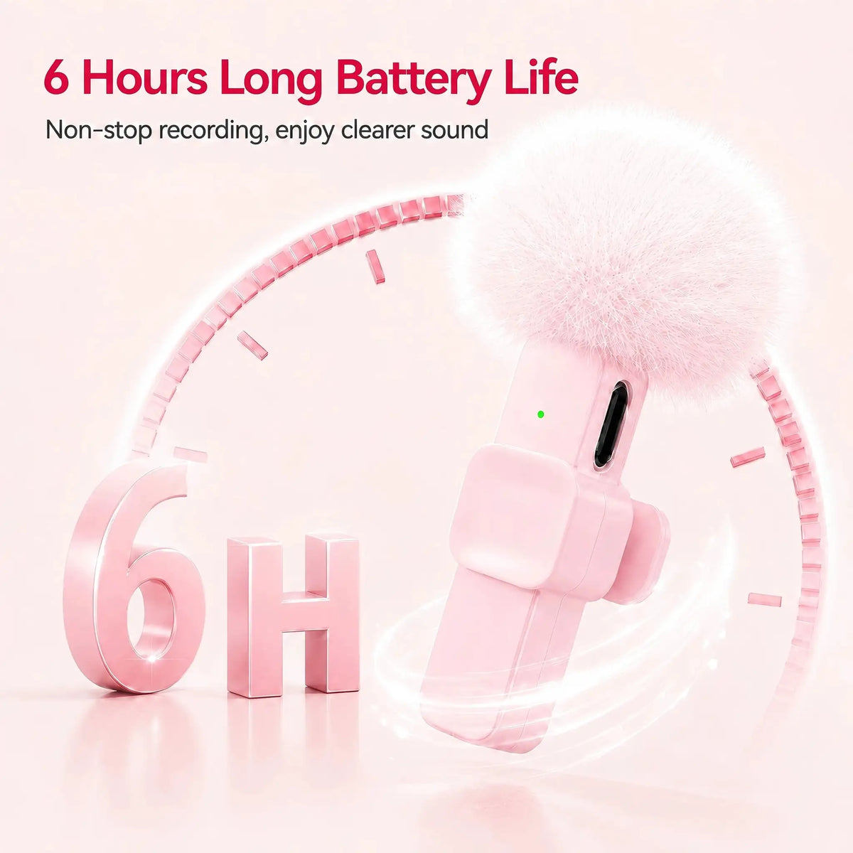 Wireless Lapel Microphone, Type-C Interface, Noise Reduction, Plug and Play, Suitable for Video Recording, Interviews, Live Stre
