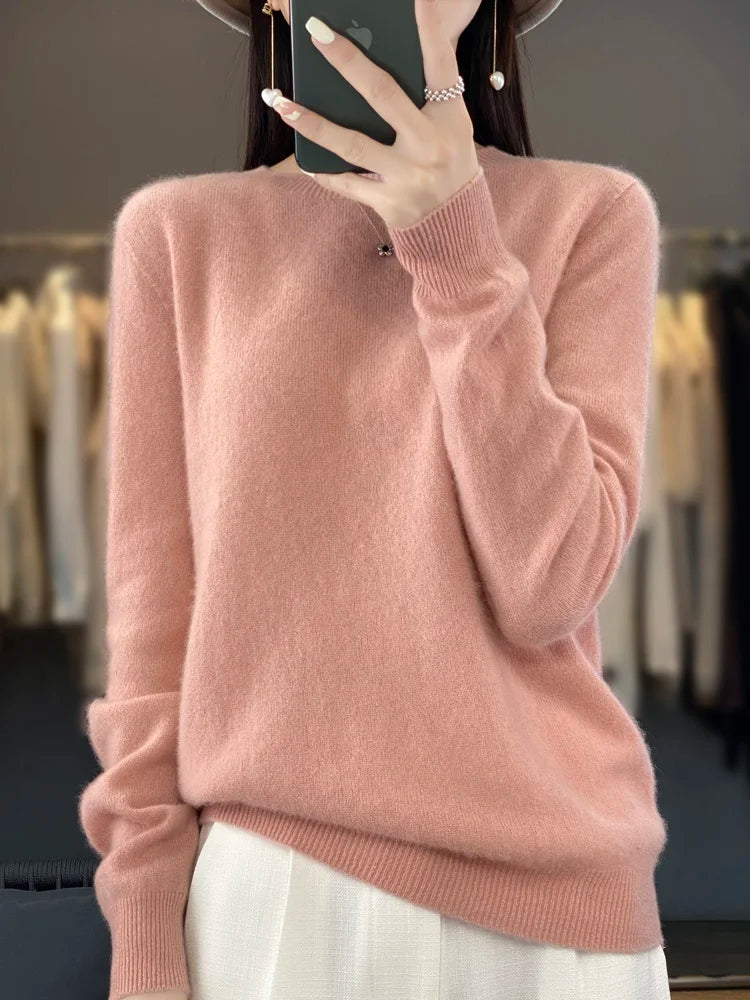 Crew Neck Winter Knit Sweater