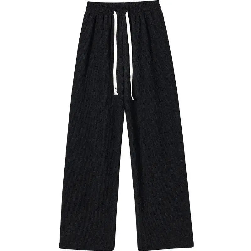 Chic Wide Leg Pants Elastic Waist Trousers For Spring