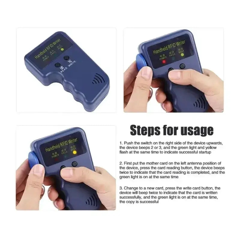125KHz RFID Copier EM4100 Duplicator With 2 T5577 Tags - OurLum.com