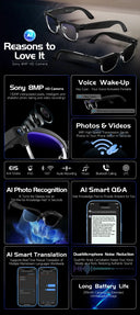 4K Camera Smart Glasses for Translation