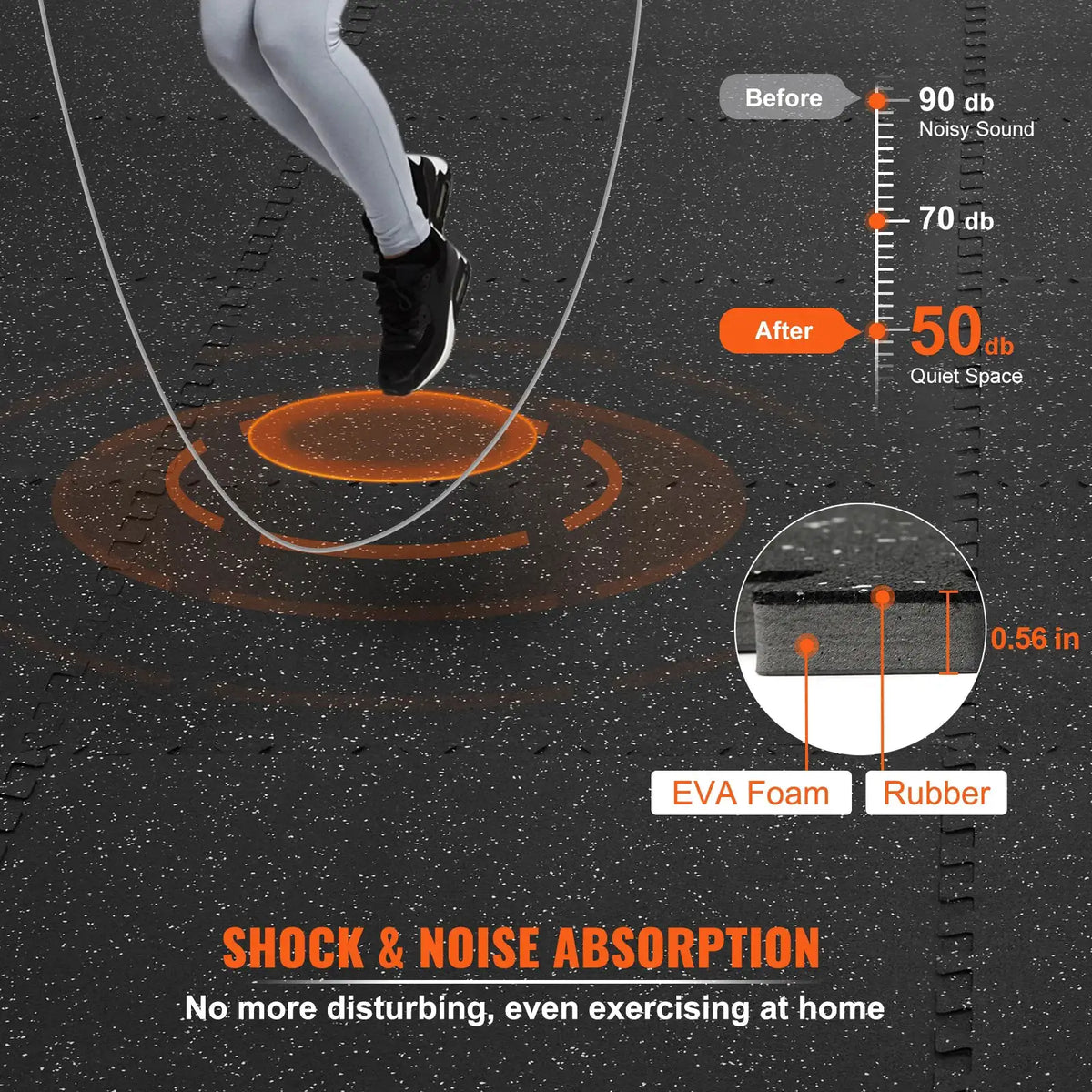 High Density Rubber Exercise Mats — product view 3