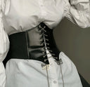 Butterfly Chain Corset Wide Belts PU Leather Slimming Girdle