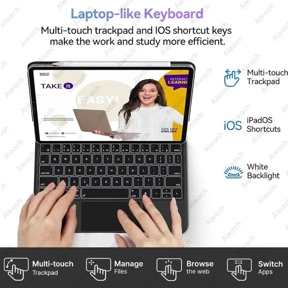 Magic Bluetooth Keyboard for iPad 11 Enhanced Productivity