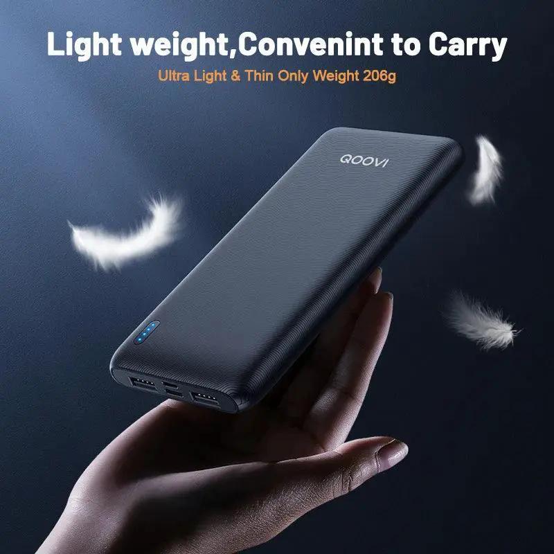 QOOVI Slimline Quick Charge Power Bank Portable Charger