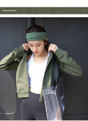 Yoyoplus Slim Looking Loose Long Sleeve Hooded Jacket for Women