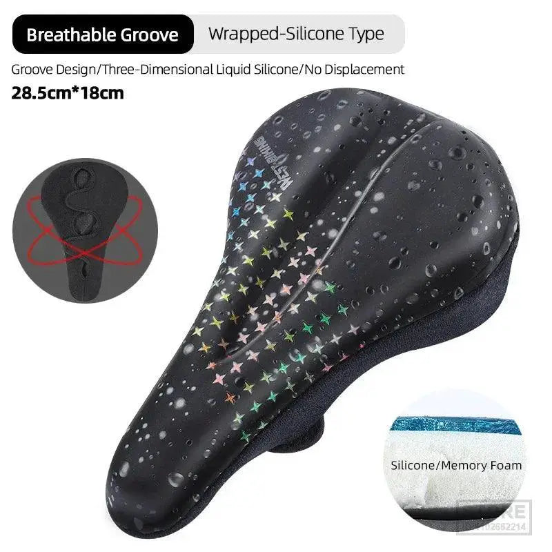 Comfort Gel Bicycle Seat Cover Memory Foam Bike Accessory